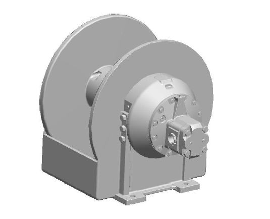 H12-3-97-11  : Pullmaster Planetary Hydraulic Winch, Rapid Reverse, 12,000lb Bare Drum Pull, Auto Brake, CW, 50GPM Motor,  7.63" Barrel x 12.5" Length x 25.0" Flange