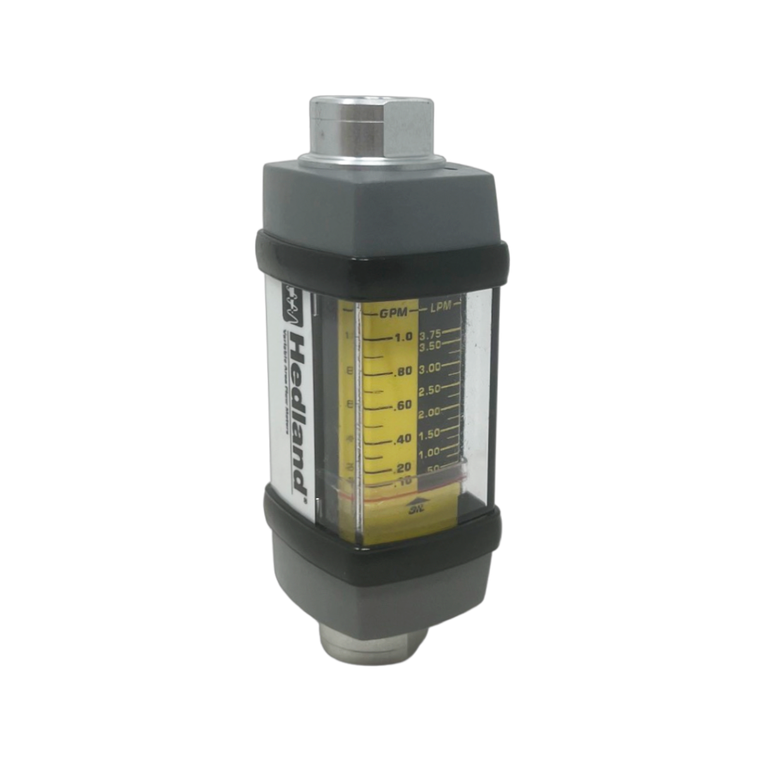H200A-010 : Hedland 3500psi Aluminum Flow Meter for Petroleum Fluid, #6 SAE (3/8), 0.1 to 1.0 GPM