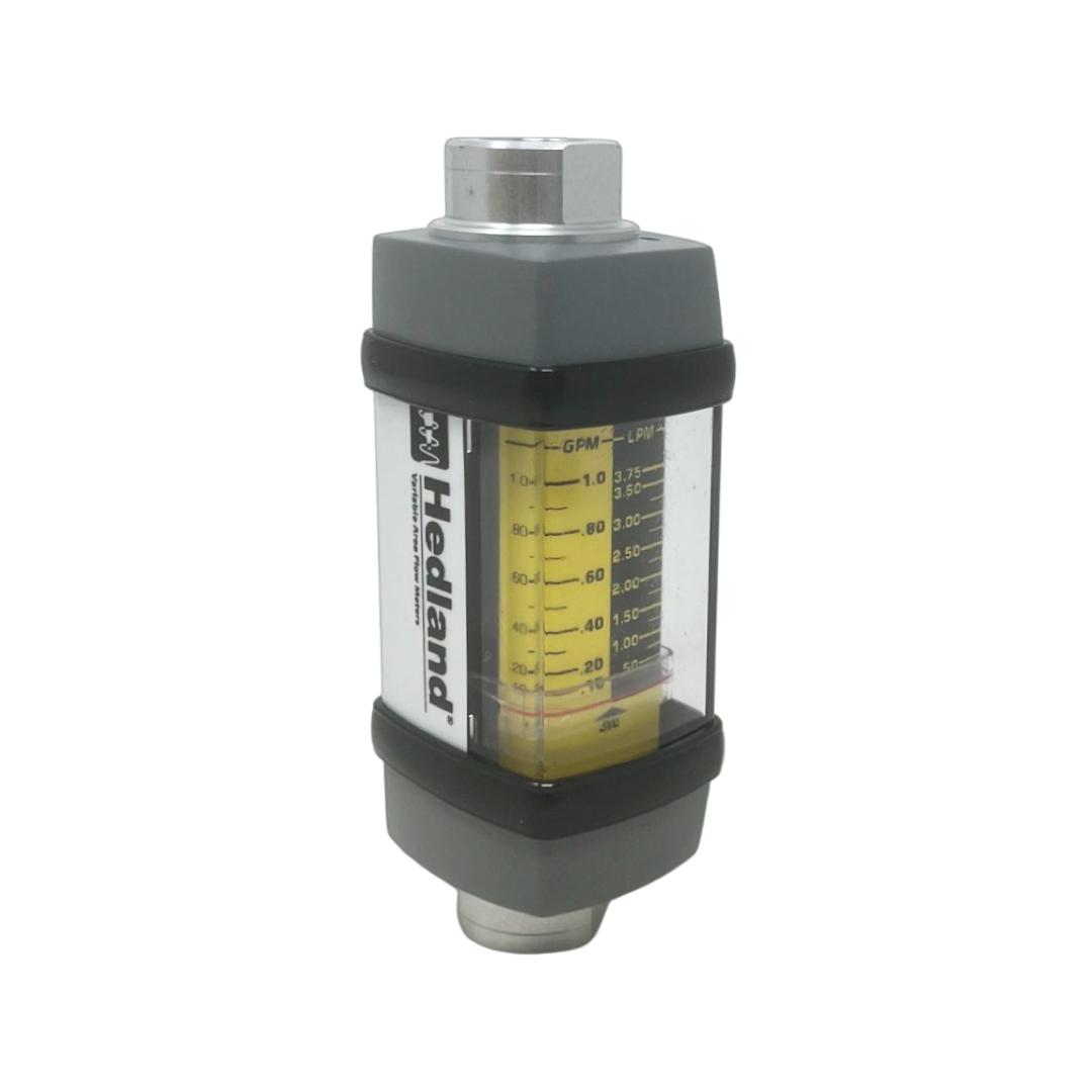 H200A-010 : Hedland 3500psi Aluminum Flow Meter for Petroleum Fluid, #6 SAE (3/8), 0.1 to 1.0 GPM