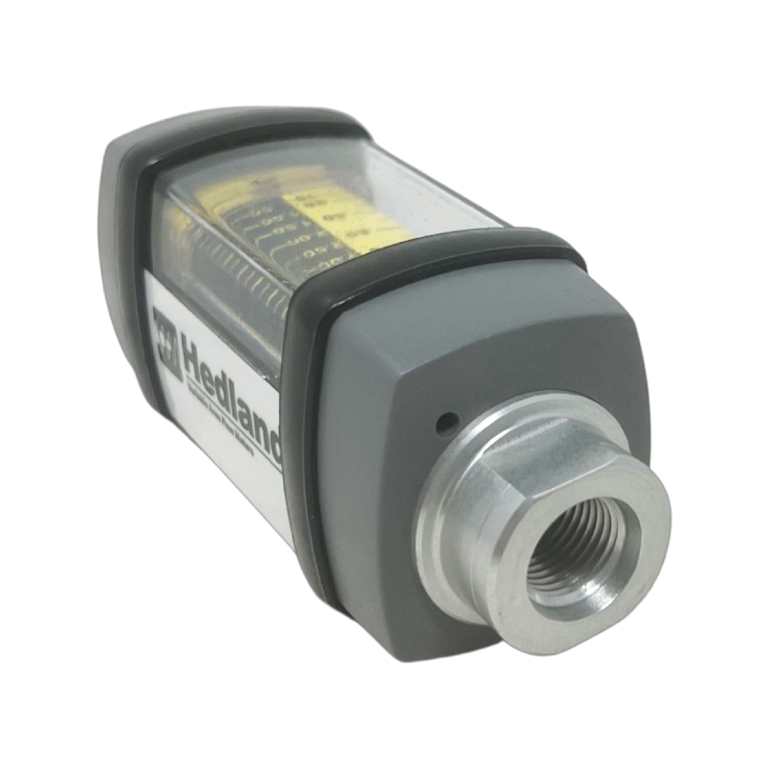 H200A-010 : Hedland 3500psi Aluminum Flow Meter for Petroleum Fluid, #6 SAE (3/8), 0.1 to 1.0 GPM