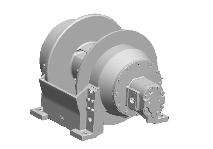H25-7-86-2 : Pullmaster Planetary Hydraulic Winch, Rapid Reverse, 25,000lb Bare Drum Pull, Auto Brake, CW, 115GPM Motor, 10.0" Barrel x 11.0" Length x 24.0" Flange
