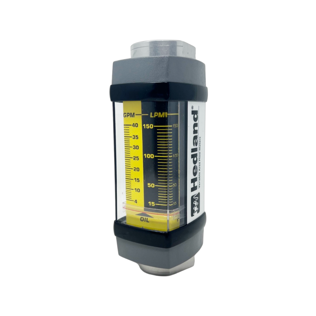 H760A-040RF : Hedland 3500psi Aluminum Flow Meter for Petroleum Fluid, #16 SAE (1), 4 to 40 GPM