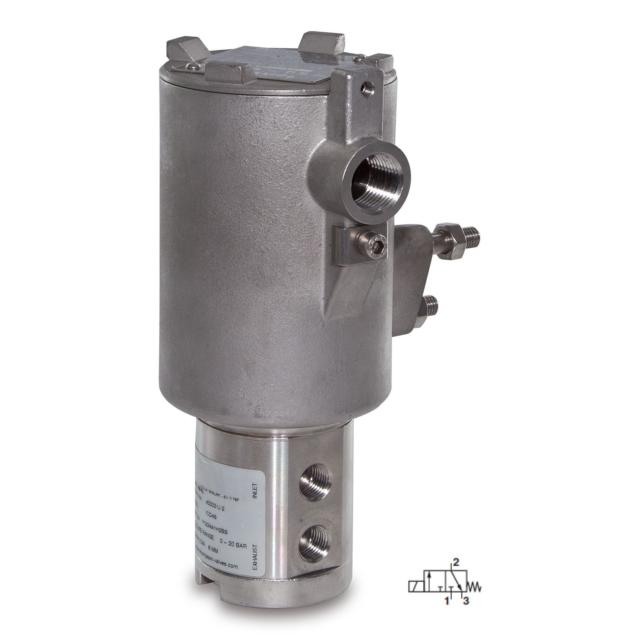 Y123AA3H1BS ICO4S Hazardous Area Solenoid Valves, 2Pos 3 Way Valve, 1/2" NPT, 24VDC, Exd (Zone1,2)ATEX,
CSA, GOST K & R,
IECEx, FM, CRN,
CCOE, IN-METRO