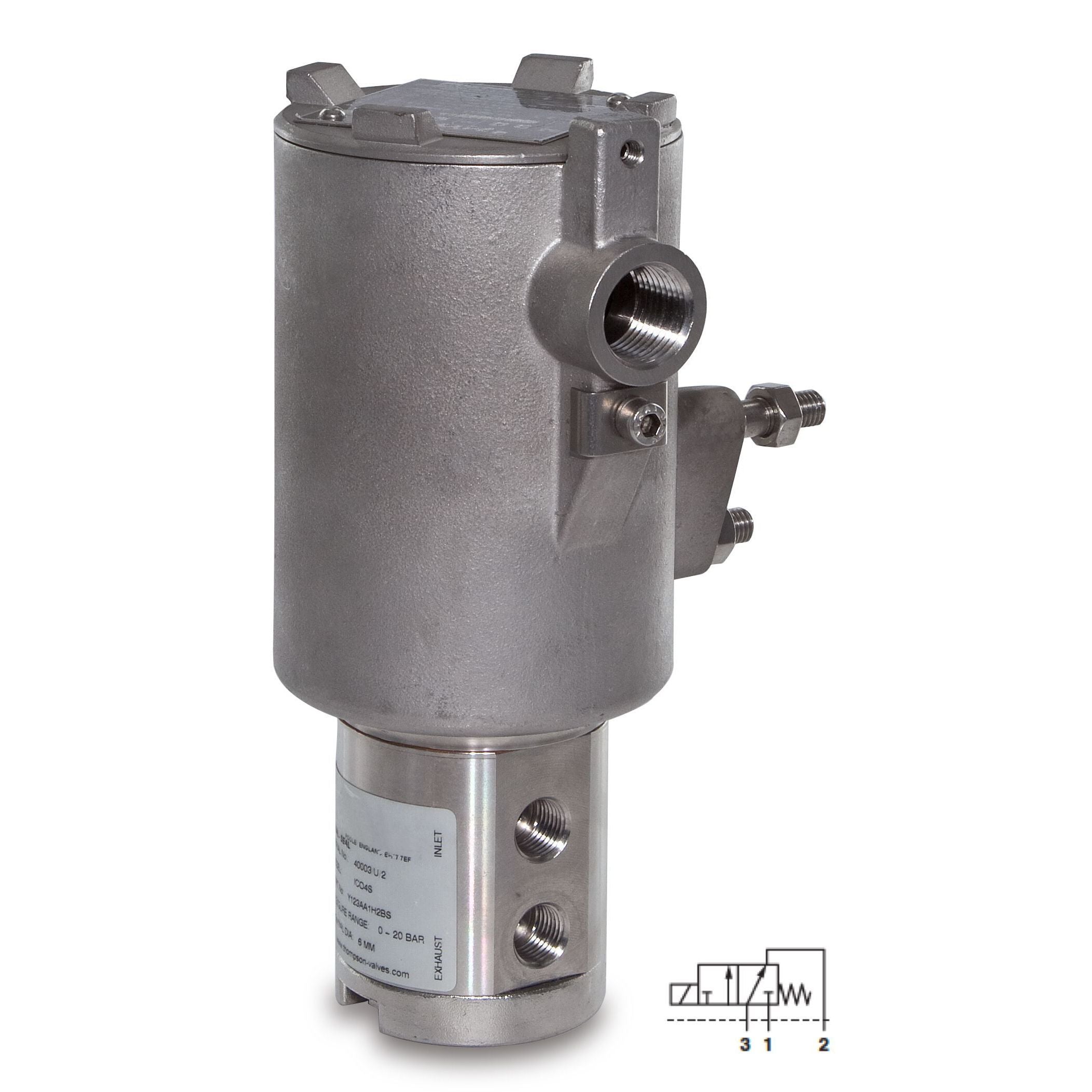 Y163AKFJ1BS ICO4S Hazardous Area Solenoid Valves, 2Pos 3 Way Valve, 110VAC, Exd (Zone1,2)ATEX,
CSA, GOST K & R,
IECEx, FM, CRN,
CCOE, IN-METRO