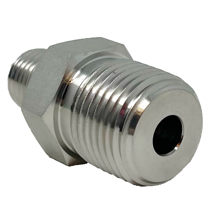 IHRN 8-4N : Superlok Straight Stainless Instrumentation Hex Reducing Nipple, 1/2-14 (-08) Male NPT x 1/4-18 (-04) Male NPT, 8000psi