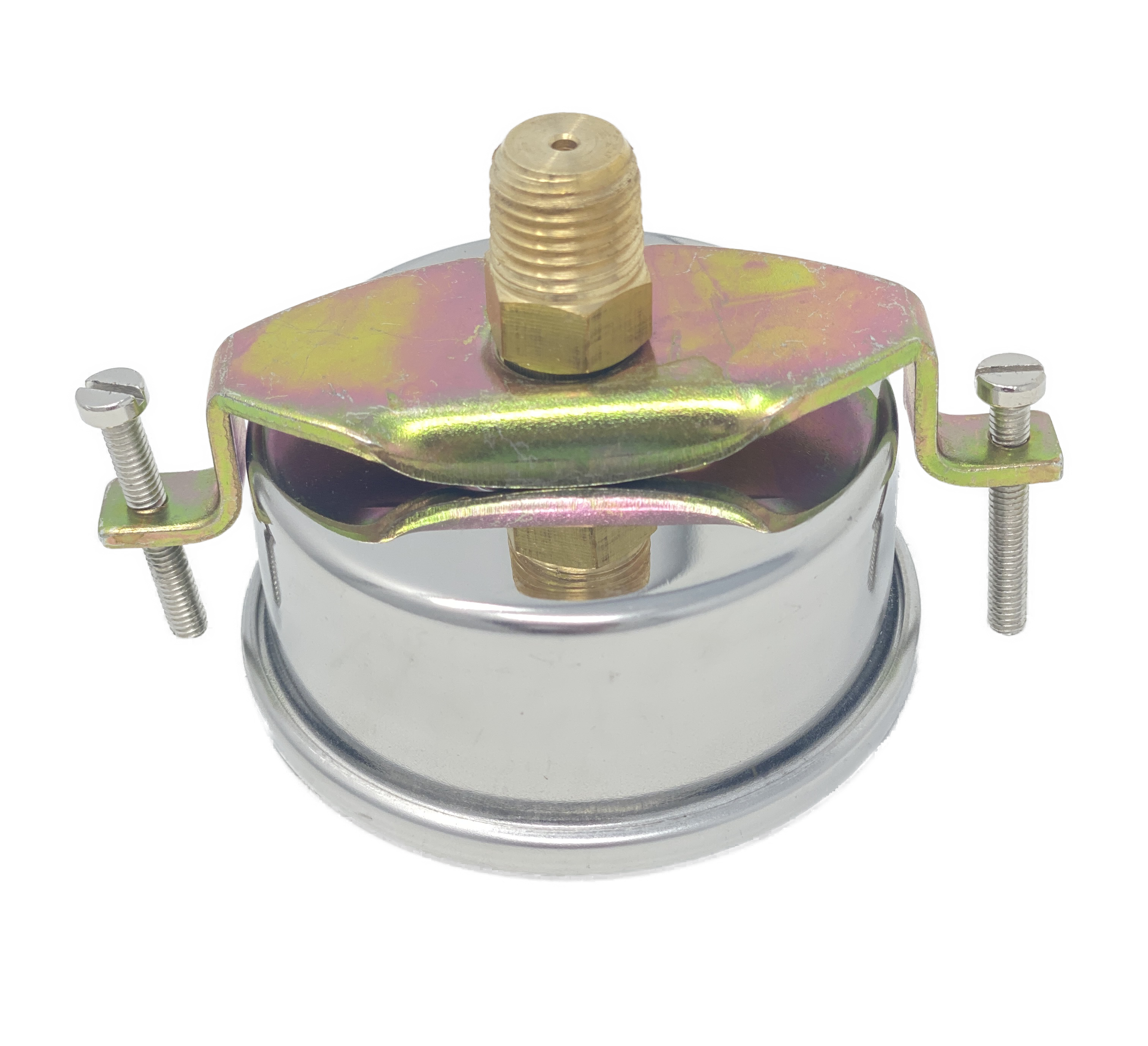 OHI-G-2.5-10K-U : OneHydraulics 2.5 Face Pressure Gauge, 0-10,000psi Range, 1/4 NPT, Panel Clamp Style