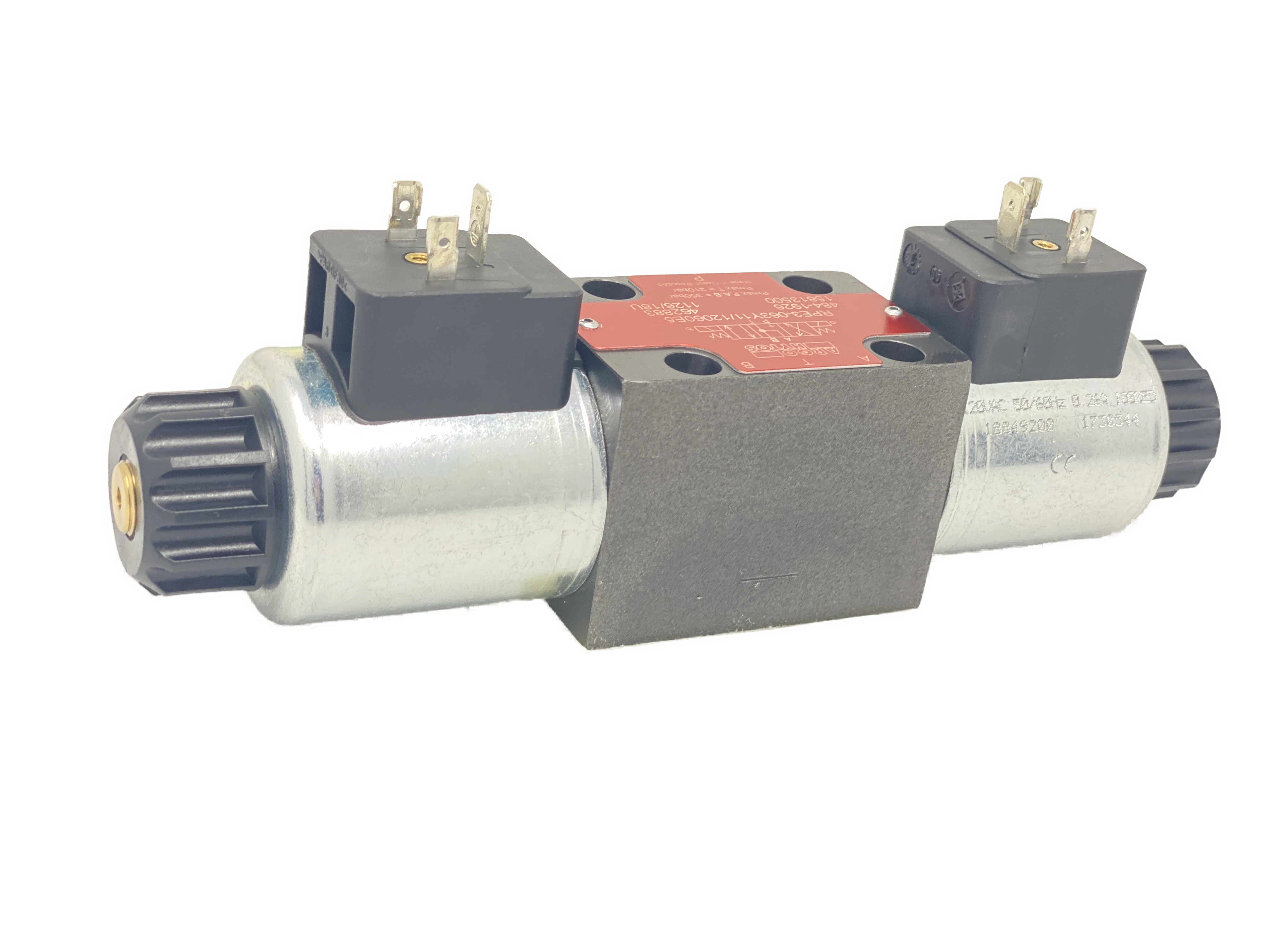 RPE3-063C11/12060E5 : Argo DCV, D03, 21GPM, 5100psi, 3P4W, 120 VAC, DIN, Spring Return, Tandem Spool