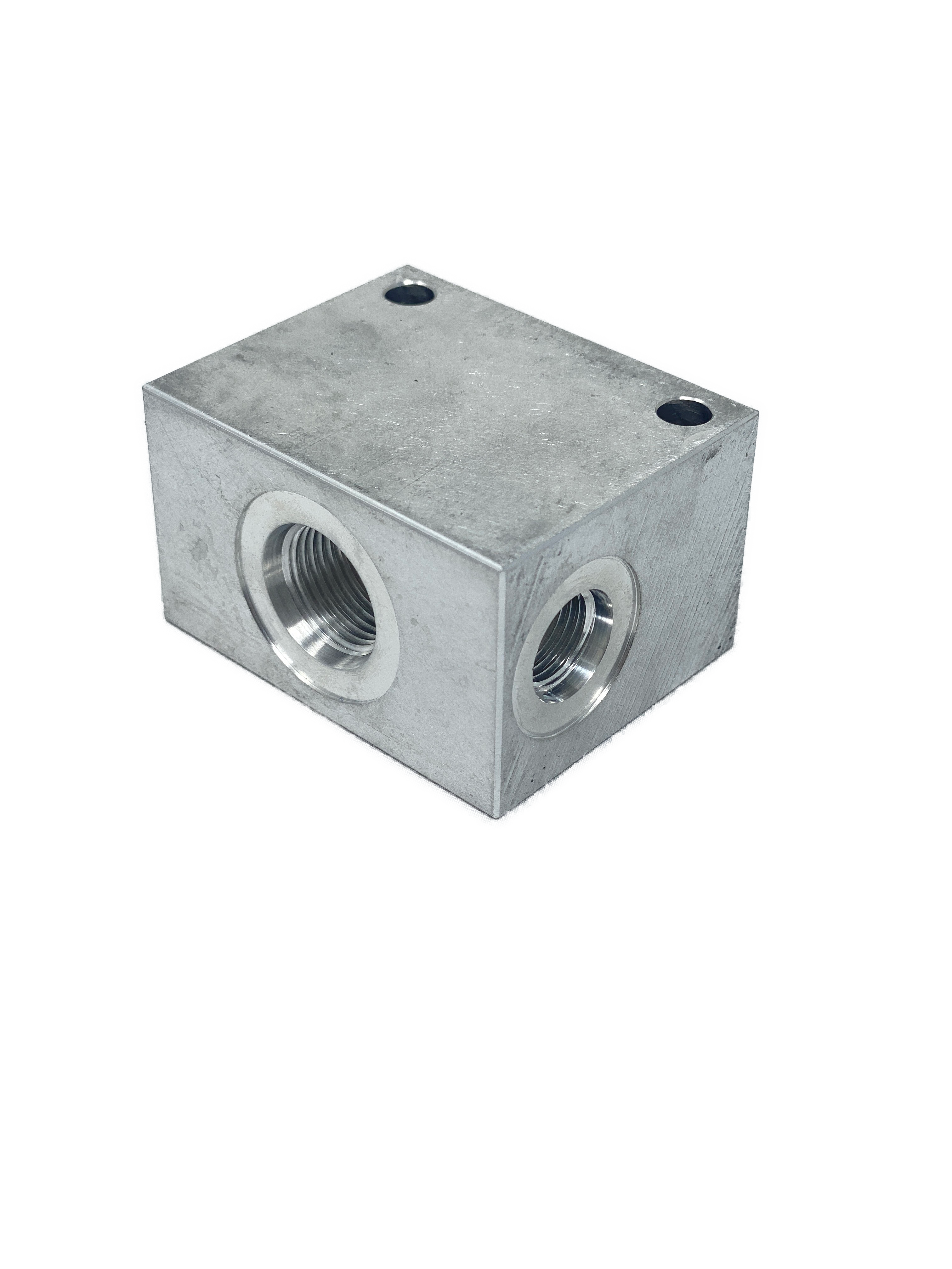 AC162CB12S : Daman Common Cavity Body, C-16-2 Cartridge Cavity, #12 SAE (3/4") Port Connections, 3000psi Rated, Aluminum, Without Gauge Port