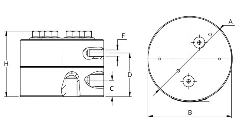 JVHS30BBVAS : AW-Lake 15000psi 316 Stainless Steel / DIN 1.4404 Positive Displacement Gear Flow Meter, 0.375 (3/8") MP AUTOCLAVE Process Port, 2x M14x1.5 Electrical Port, 0.1 to 7.0 GPM