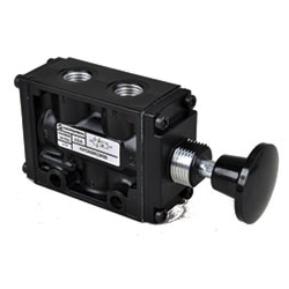 K41EA00KC0KB0 : Norgren Nugget 200, 2-Position, 3-Way, Black Palm Button Actuation, Black Palm Button Return, 3/8" NPT
