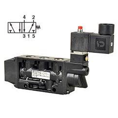 K71DA00KS6K32 : Norgren Nugget 200 Series 120VAC Two-Position, Five-Way locking Solenoid Actuated, Spring Return, 1/4 inch NPT p