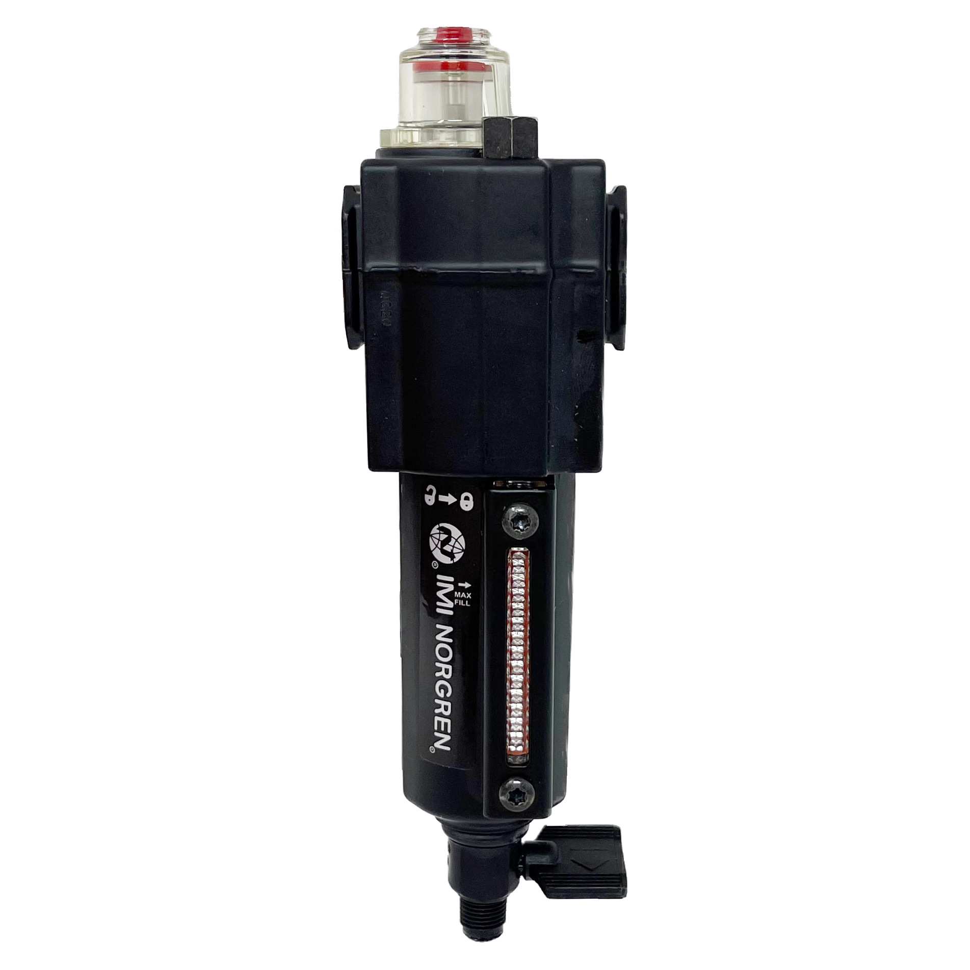 L72M-3AP-QDN : Norgren Excelon Lubricator, Micro-Fog, 3/8" NPT, Manual Drain, Metal Bowl
