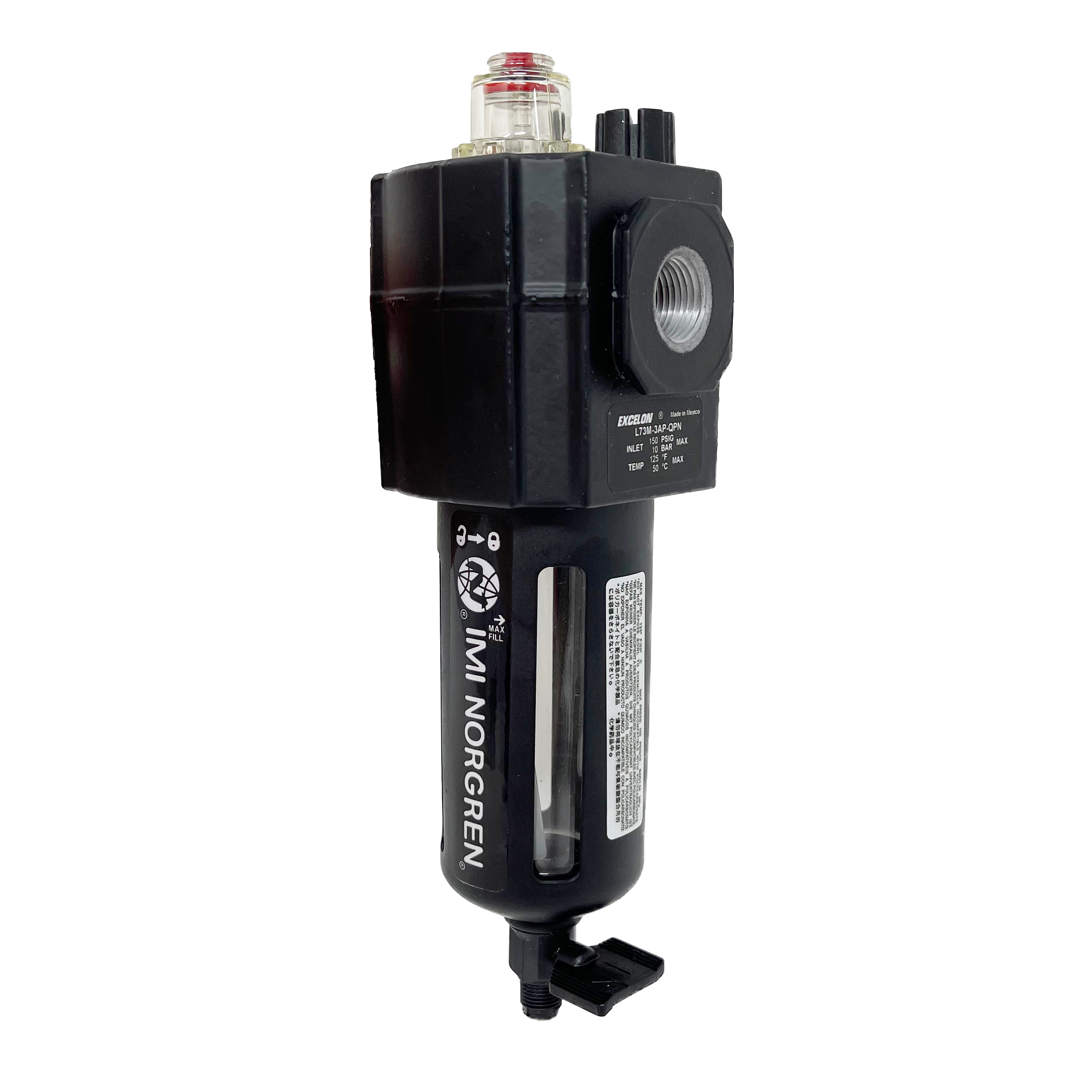 L73M-3AP-QPN : Norgren Excelon Lubricator, Micro-Fog, 3/8" NPT, Manual Drain, Transparent Bowl with Guard