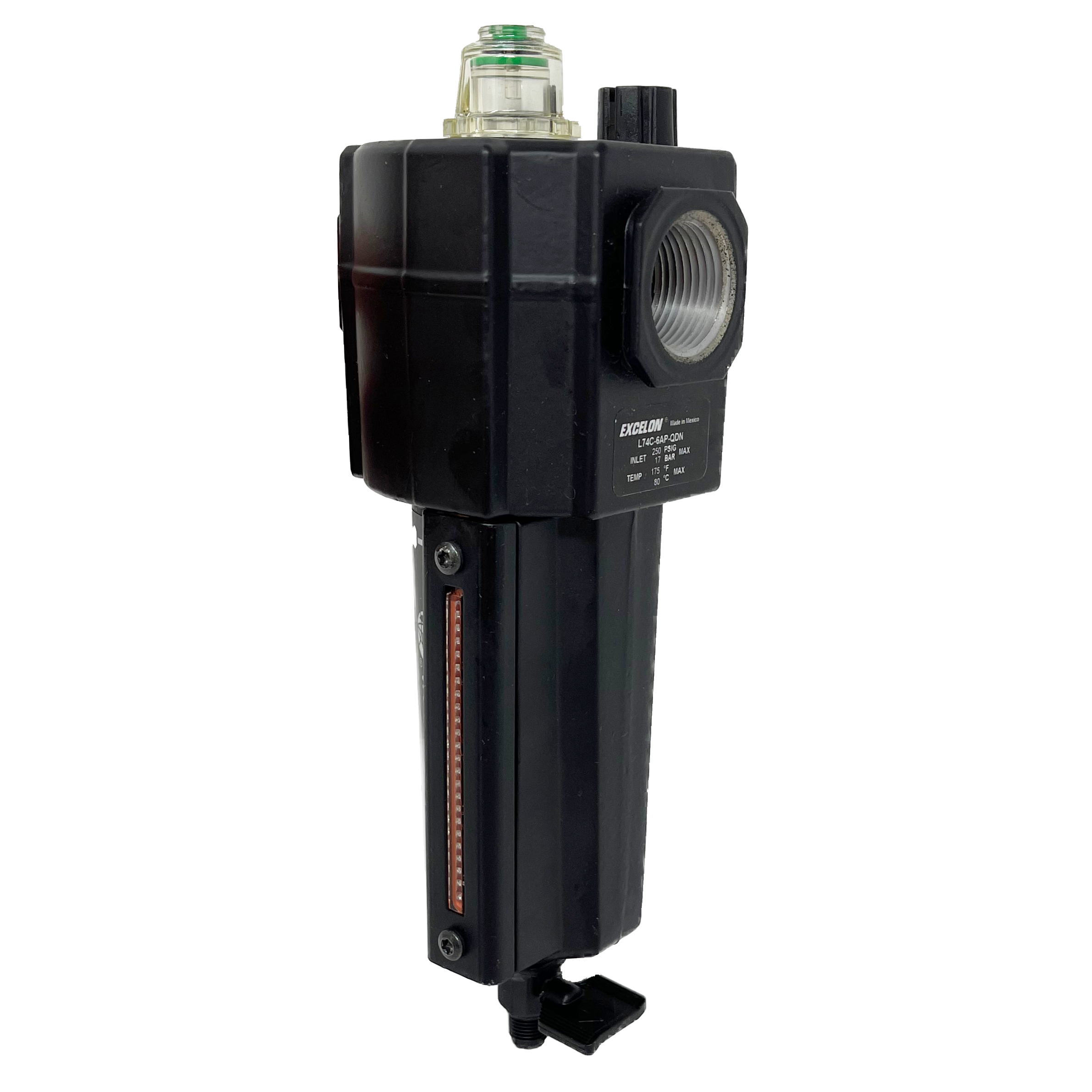 L74C-6AP-QDN : Norgren Excelon Lubricator, Oil-Fog, 3/4" NPT, Manual Drain, Metal Bowl