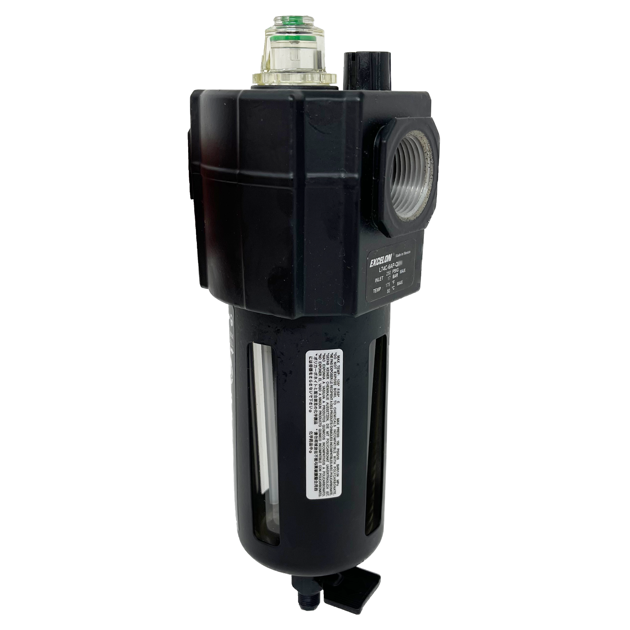 L74C-6AP-QPN : Norgren Excelon Lubricator, Oil-Fog, 3/4" NPT, Manual Drain, Transparent Bowl with Guard