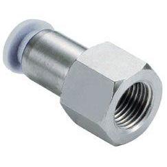M24260118-10PACK : Norgren Straight adapter (female thread), 1/8 tube O/D, 1/8 NPT port