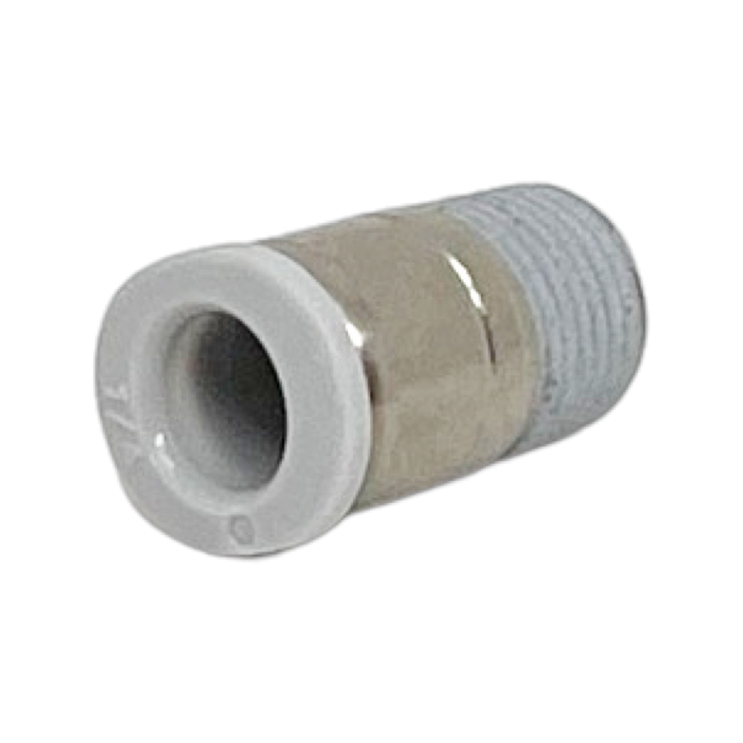 M242A0418-10PACK : Norgren Straight adapter (internal hex only), 1/4 tube O/D, 1/8 NPT thread