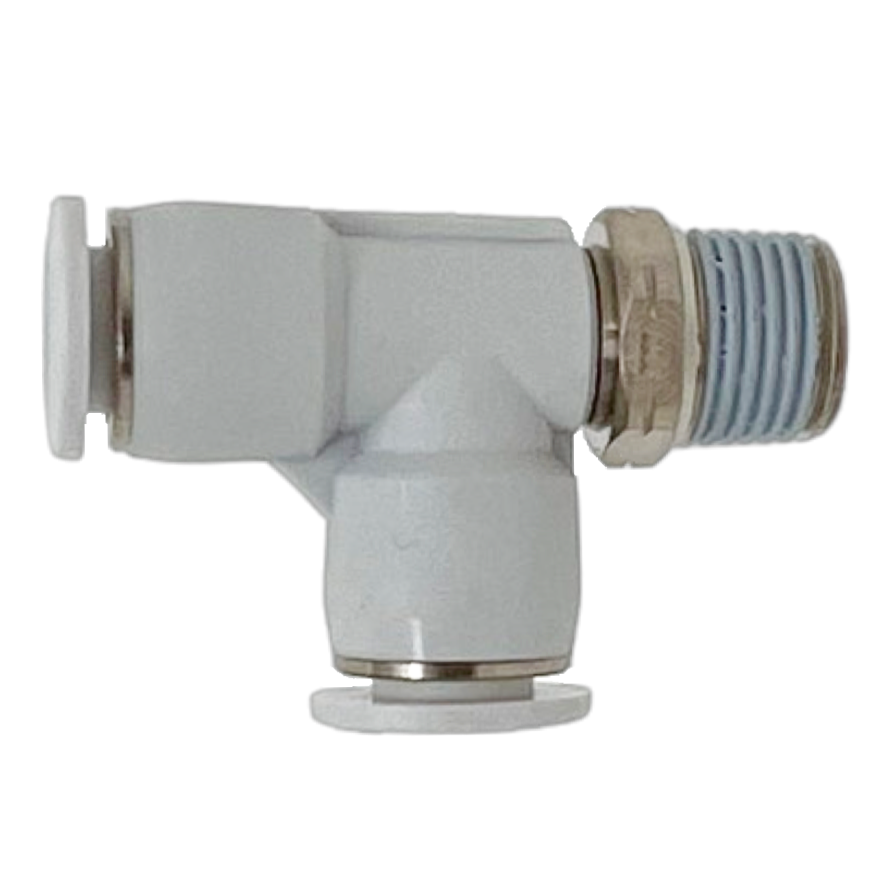 M24680216-10PACK : Norgren Swivel Run Tee Adapter, 5/32 tube O/D, 1/16 NPT thread