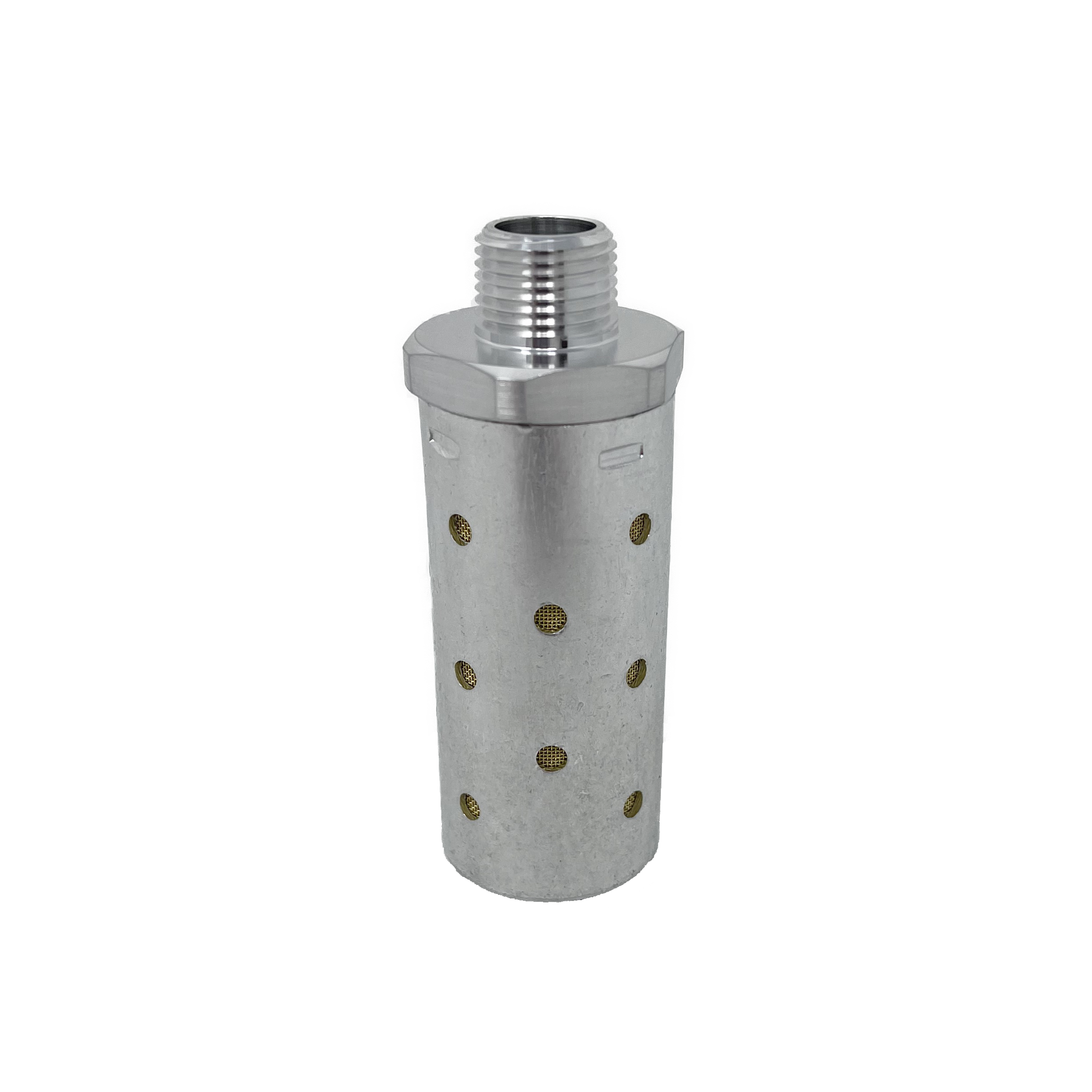 MB003A : Norgren Quietaire Series, heavy duty muffler, 3/8 NPT male thread, brass wire element