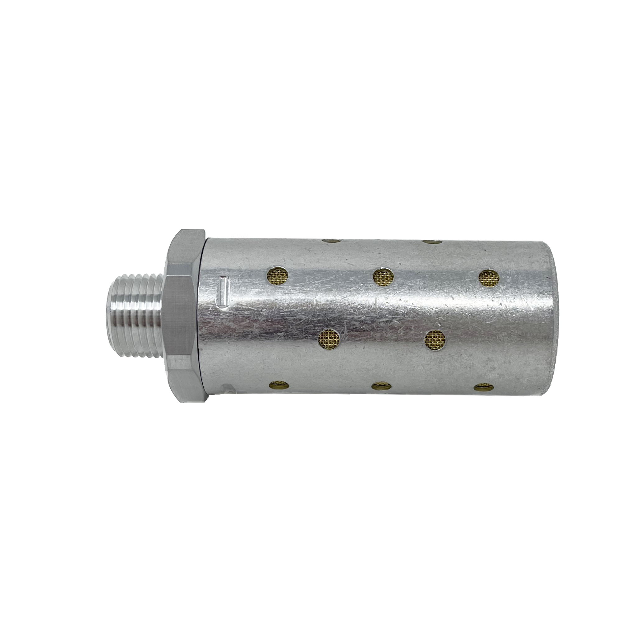 MB003A : Norgren Quietaire Series, heavy duty muffler, 3/8 NPT male thread, brass wire element