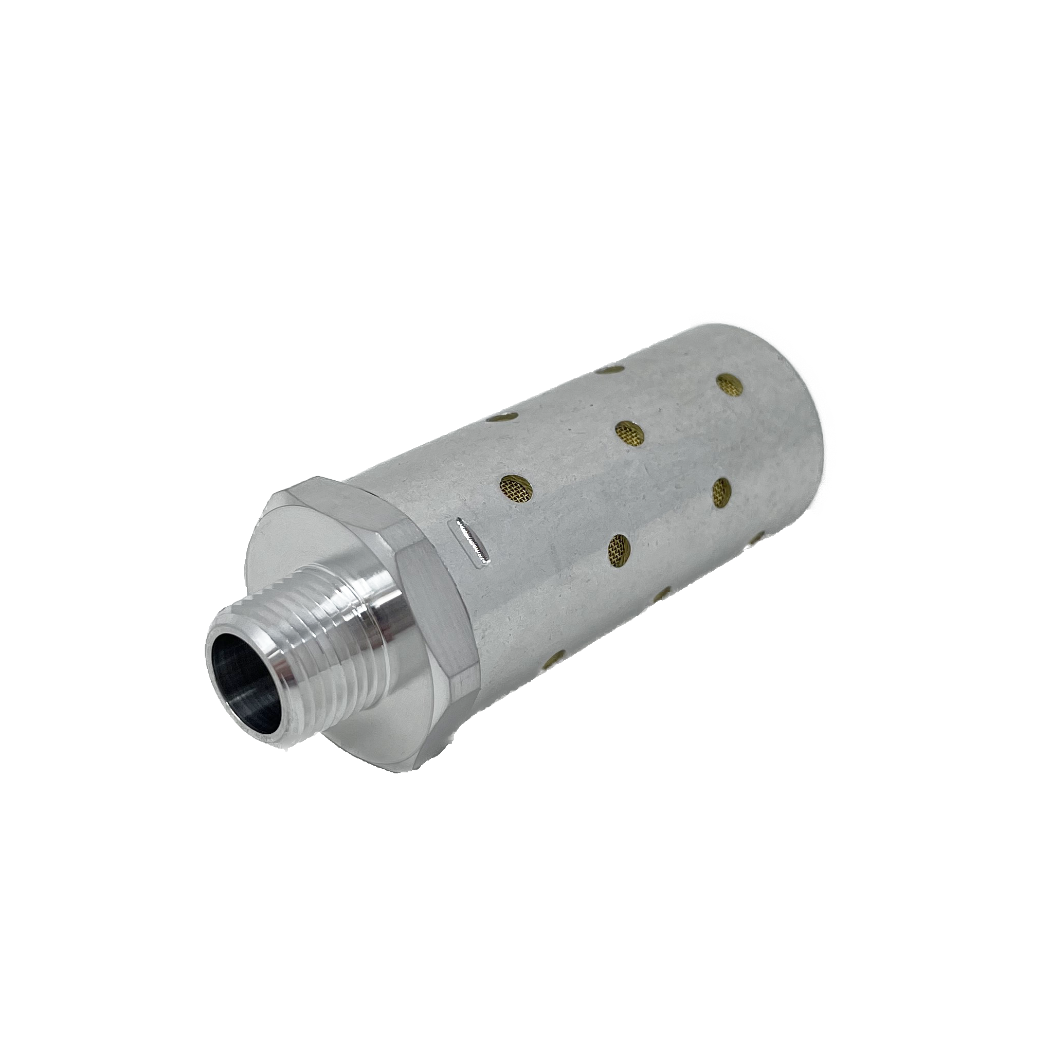 MB003A : Norgren Quietaire Series, heavy duty muffler, 3/8 NPT male thread, brass wire element