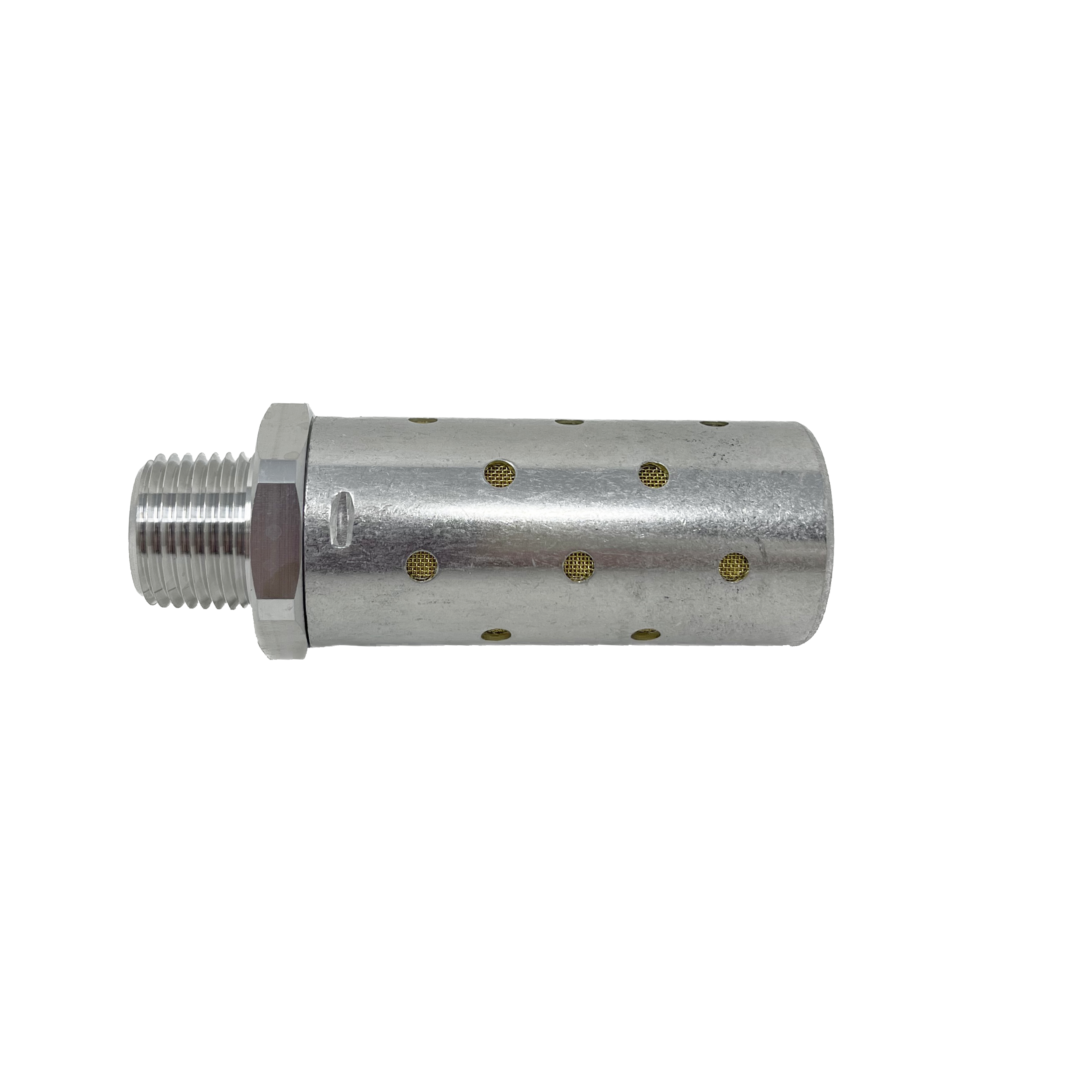 MB004A : Norgren Quietaire Series, heavy duty muffler, 1/2 NPT male thread, brass wire element