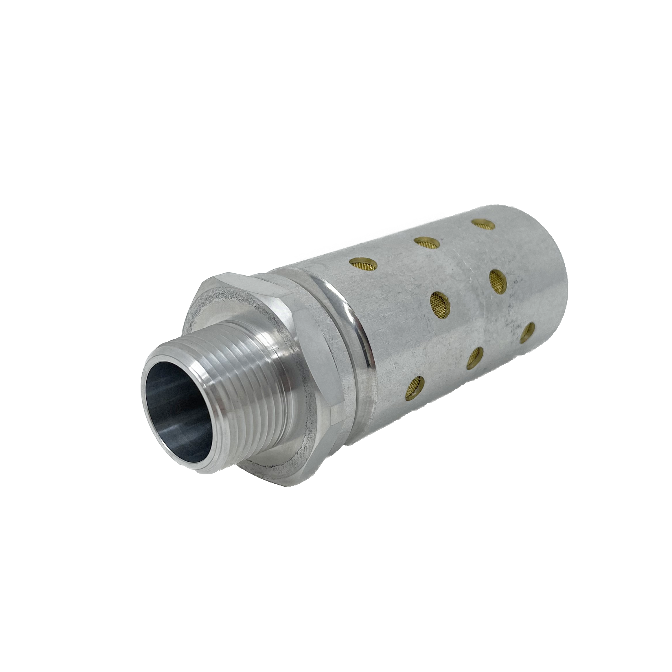 MB008A : Norgren Quietaire Series, heavy duty muffler, 1 NPT male thread, brass wire element