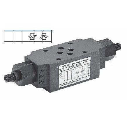 OCY-G01-W-X-20 : Nachi Flow Control, D03 (NG6), 50GPM, 3625psi, Non-Compensated, Hand Screw, Meter In Control, Throttle Line A&B