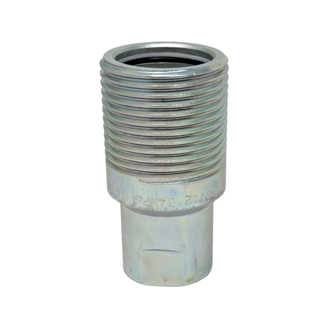 OGV12 34NPS M : Faster Quick Disconnect, Male 3/4" Coupler, 0.75 (3/4") NPSF Connection, 5076psi MAWP, 31.7 GPM, Screw to Connect Style, Connection Under Pressure Allowed Residual