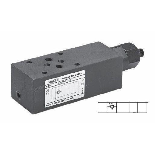 OR-G03-P3-E50 : Nachi D05 Relief Valve, Balanced, 21 GPM, 3600psi, Allen Key Adjust, Relieving from P to T, 500 to 3600psi Range