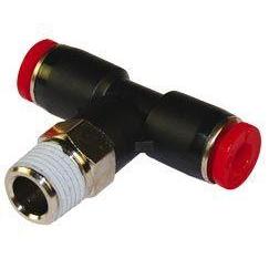 C01670828-10PACK : Norgren Swivel tee adaptor, 8mm tube O/D, 1/4 ISO R thread