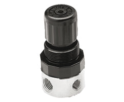 R44-233-RNKA : Norgren R44 Series, mini pressure regulator, 1/4 NPT ports, brass body, brass bonnet, relieving, without gauge, 5 to 100psi Range