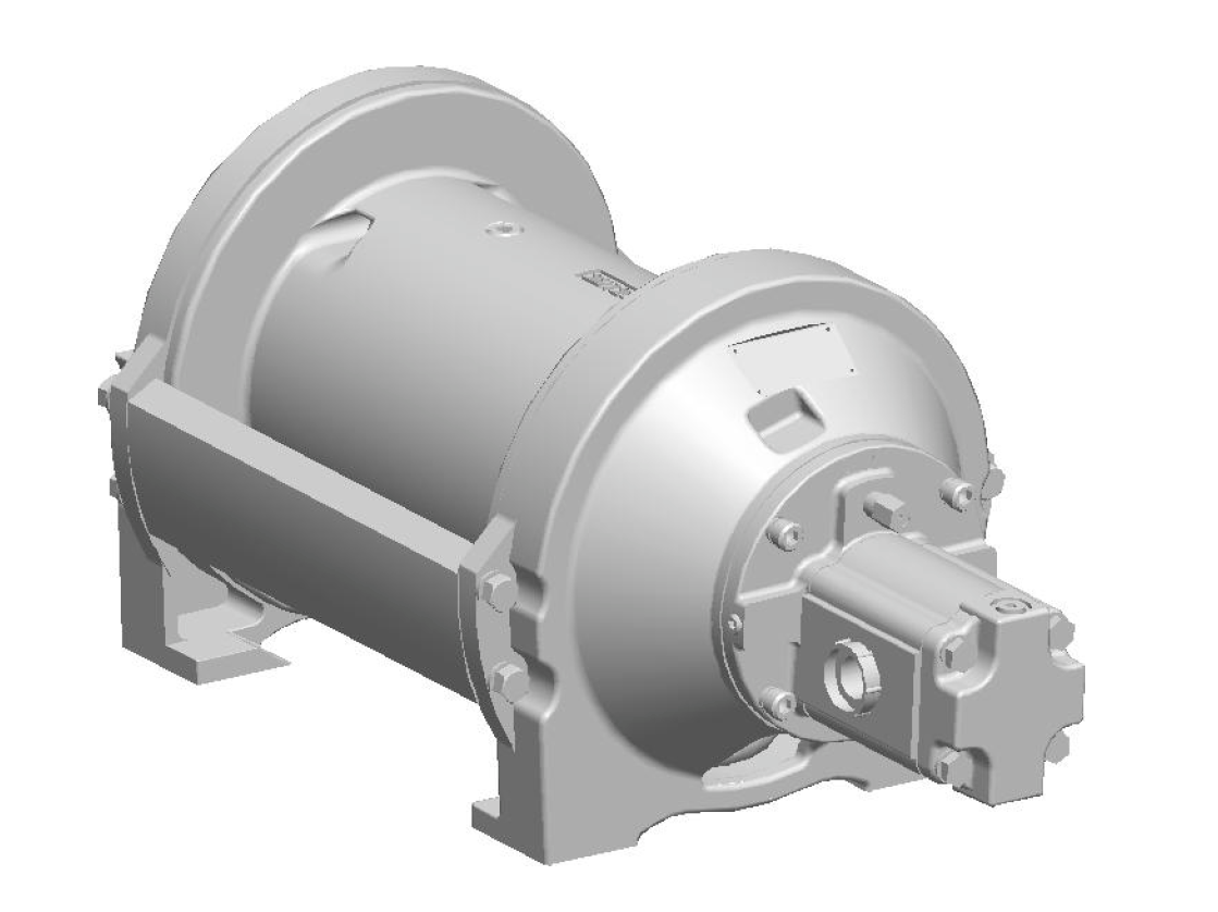 PL5-12-210-6 : Pullmaster Planetary Hydraulic Winch, Equal Speed, 4,500lb Bare Drum Pull, Auto Brake, CCW, 24GPM Motor, 7.38" Barrel x 10.0" length x 11.0" Flange