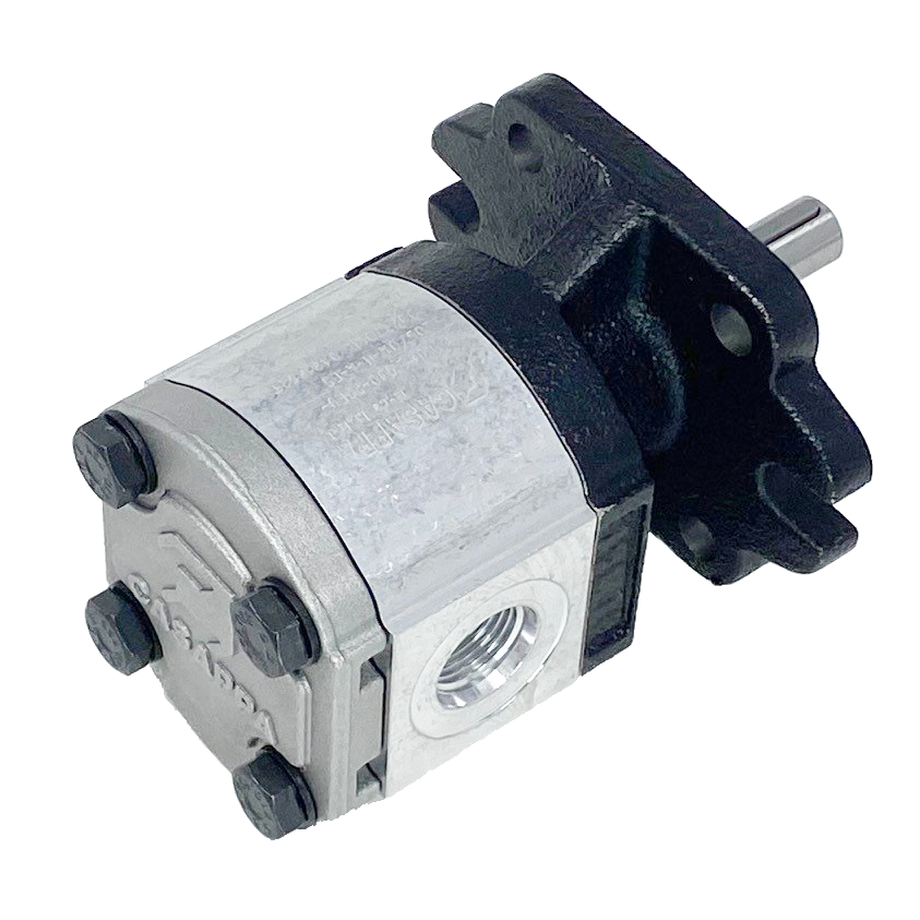 PLP10.3,15D0-36R9-LOB/OA-N-L : Casappa Polaris Gear Pump, 3.34cc, 3770psi, 4000RPM, CW, 1/2" Bore x 1/8" Key Shaft, SAE AA 2-4 Bolt Flange, 0.5 (1/2") #8 SAE In, 0.375 (3/8") #6 SAE Out, Aluminum Body Cast Iron Flange And Cover