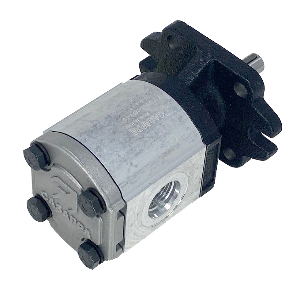 PLM10.8R0-36R9-LOB/OC-N-L : Casappa Polaris Gear Motor, 8.51cc, 2610psi, 3500RPM, Birotational, 1/2" Bore x 1/8" Key Shaft, SAE AA 2-4 Bolt Flange, 0.5 (1/2") #8 SAE In, 0.625 (5/8") #10 SAE Out, Aluminum Body Cast Iron Flange And Front Cover