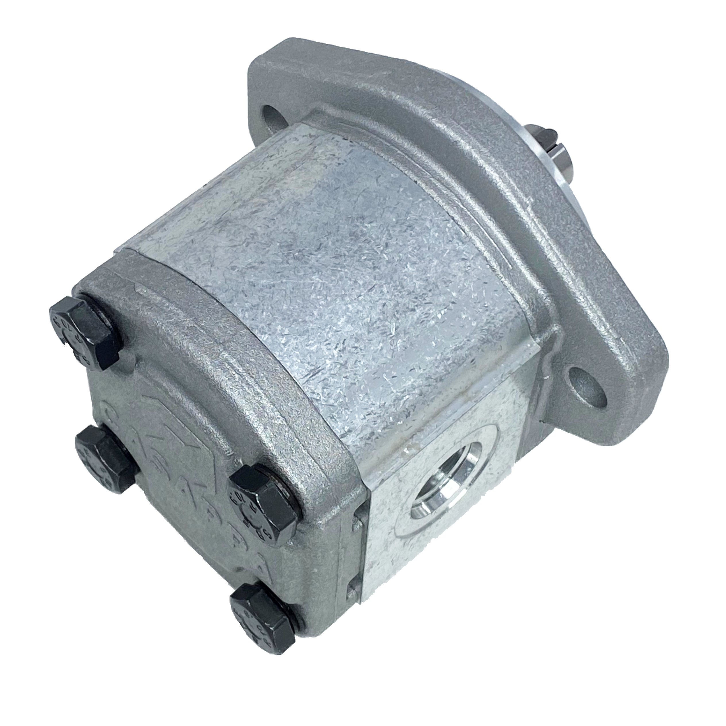 PLM20.9B0-50S1-LOC/OC-N-EL : Casappa Polaris Gear Motor, 9.17cc, 3625psi Rated, 3500RPM, Reversible Interior Drain, 3/4" Bore x 3/16" Key Shaft, SAE A 2-Bolt Flange, 0.625 (5/8") #10 SAE Inlet, 0.625 (5/8") #10 SAE Outlet, Aluminum Body & Flange