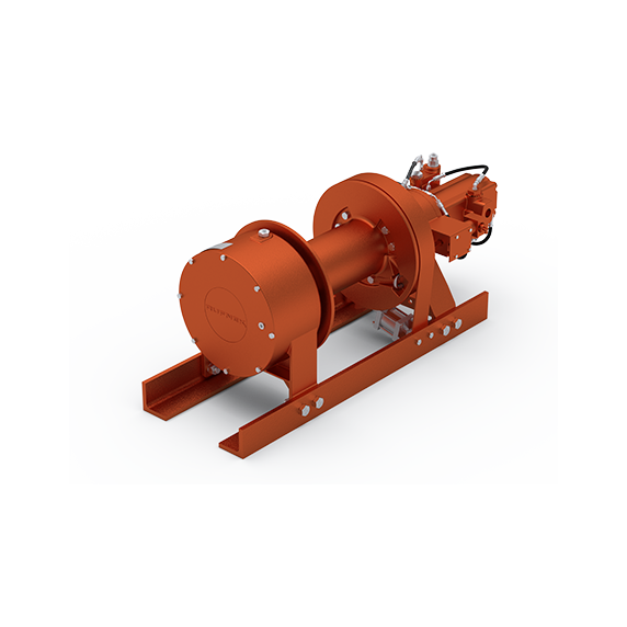 15BBX4R6G : DP Winch, 15,000lb Bare Drum Pull, Base without Fairlead, Air/Hyd Kickout, CW, Less than 20GPM Motor, 5.5" Barrel x 13.19" Length x 12.75" Flange