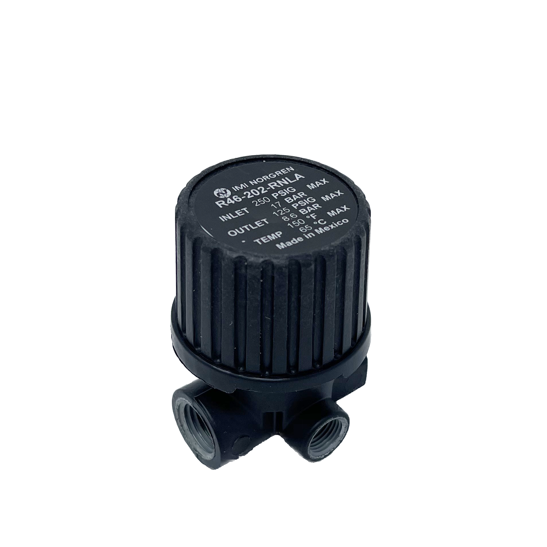 R46-202-RNLA : Norgren R46 miniature regulator without gauge, 1/4 PTF ports