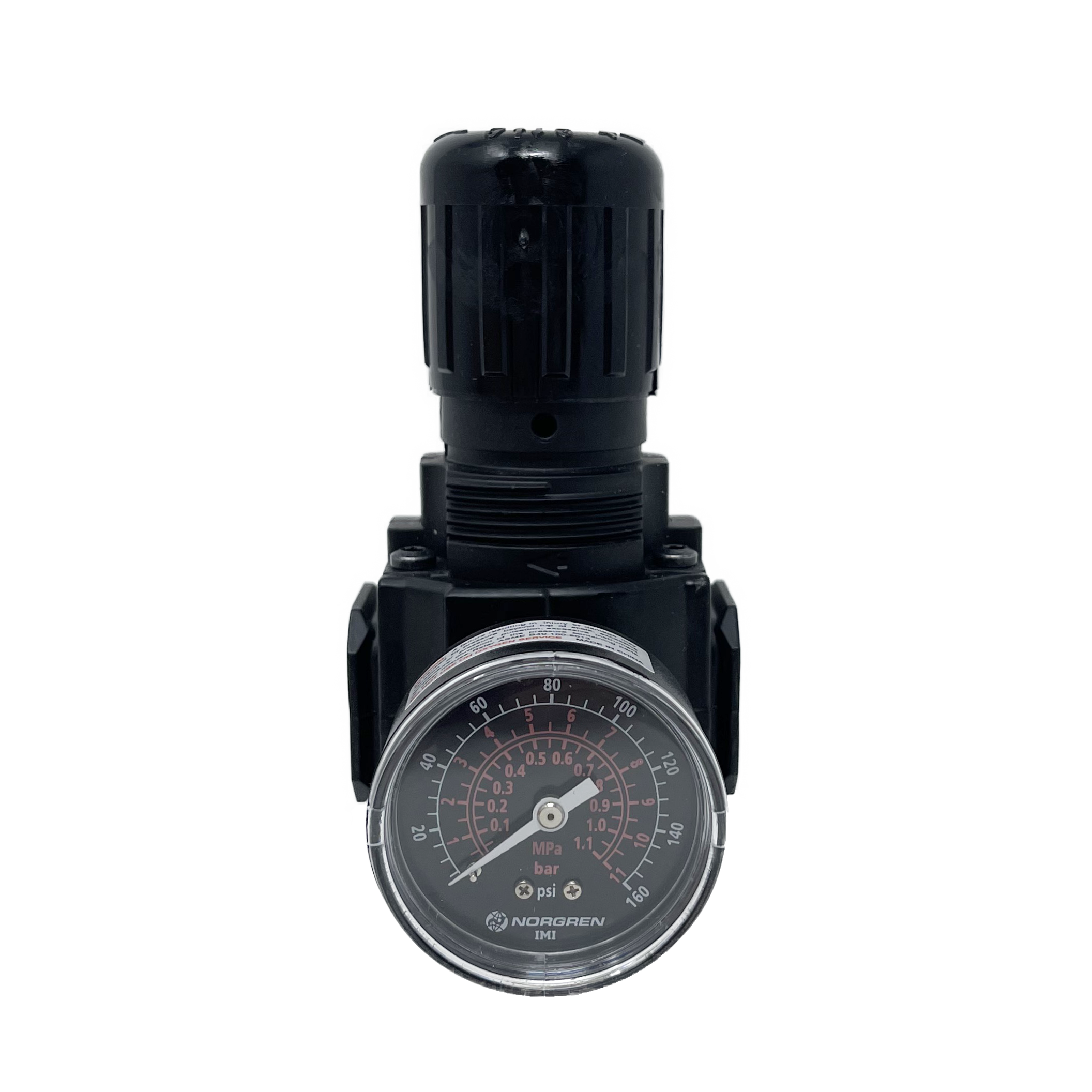 R72G-2AK-RFG : Norgren Excelon Regulator, 1/4" NPT, Knob Adjust, Relieving, 5-60psi, with Gauge