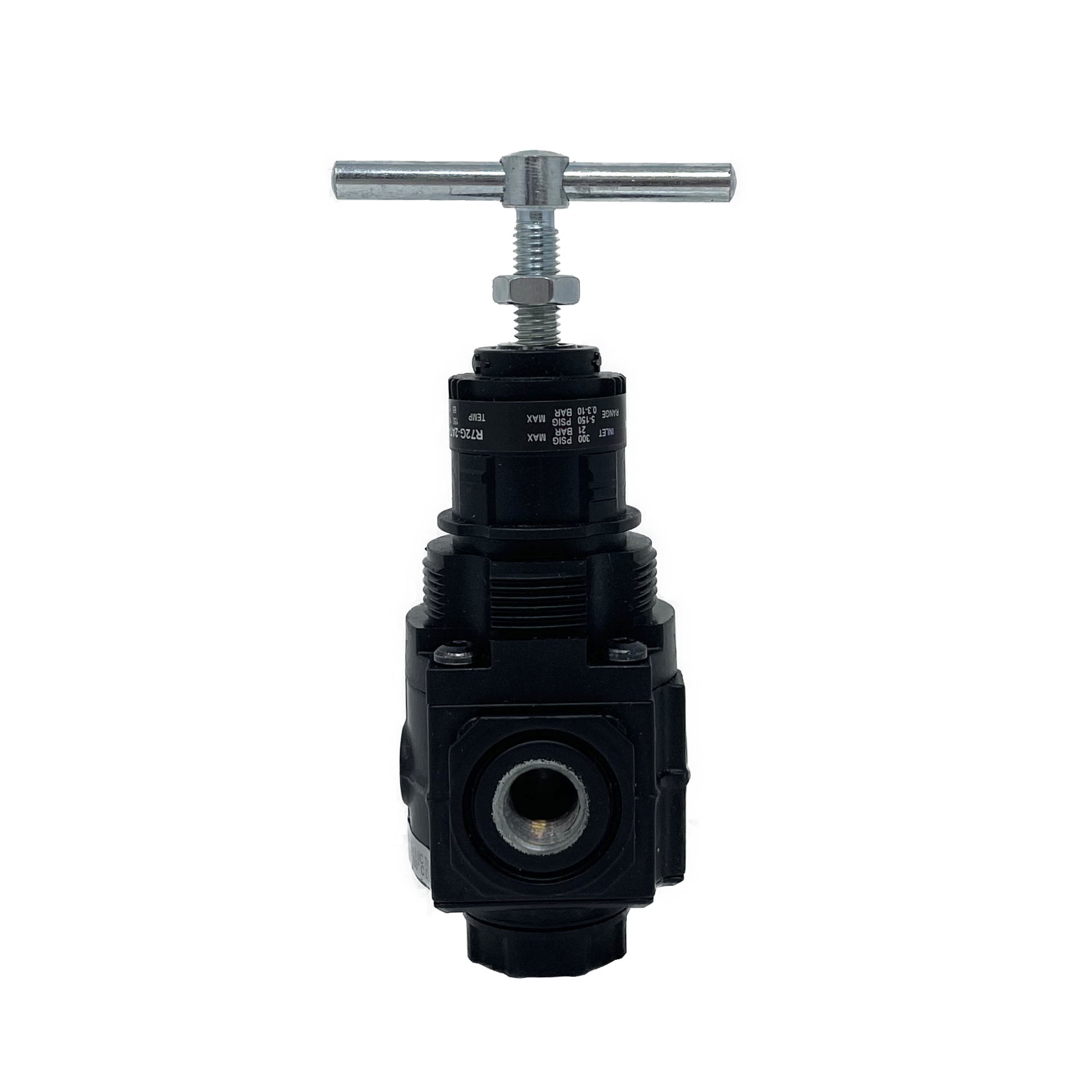 R73G-2AT-RMG : Norgren Excelon Regulator, 1/4" NPT, T-Bar Adjust, Relieving, 5-150psi, with Gauge