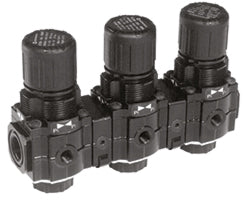 R72M-2AK-RMG : Norgren Excelon R72M Series, 1/4 inlet, 1/4 outlet ports, manifold regulator, with gauge