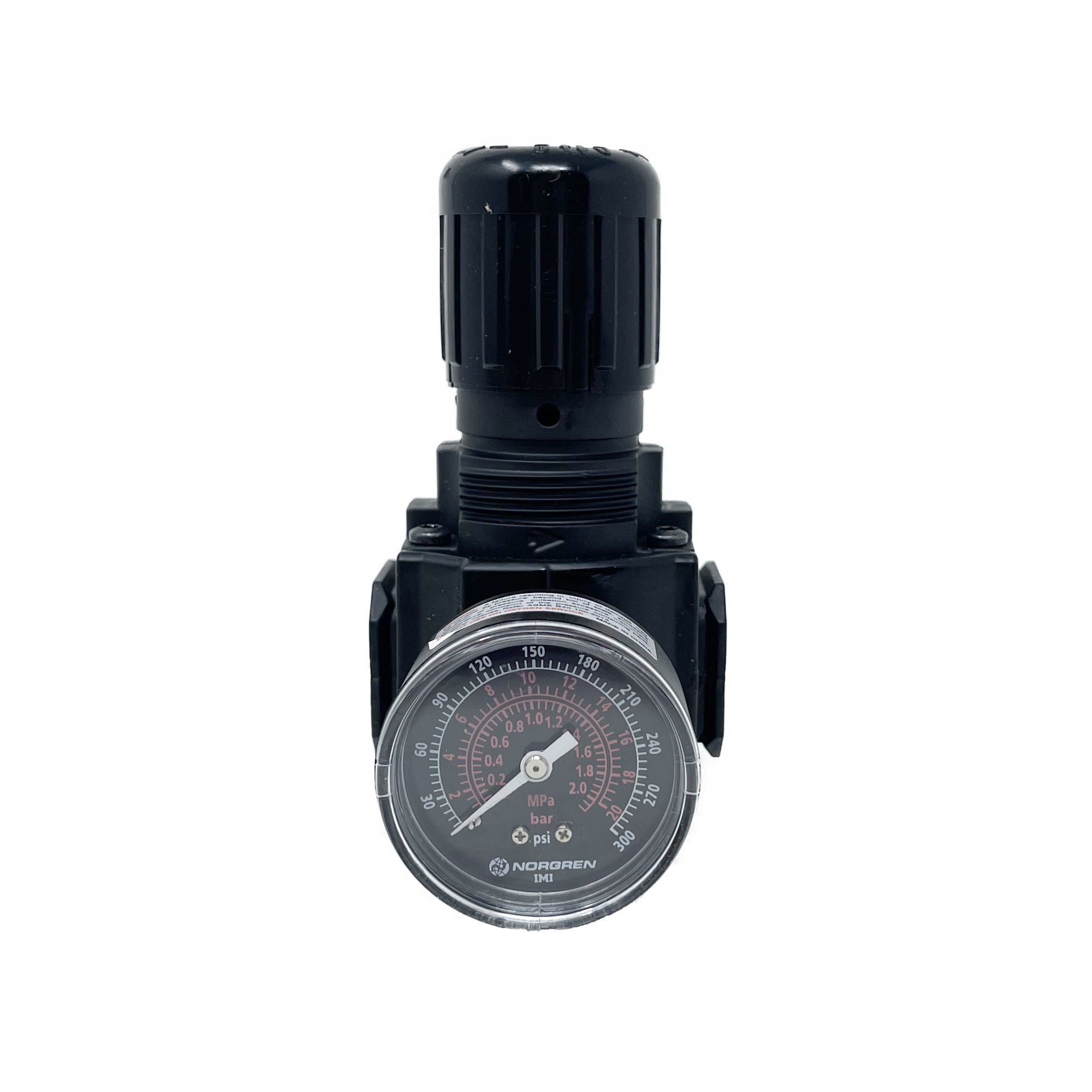 R73G-3AK-RSG : Norgren Excelon Regulator, 3/8" NPT, Knob Adjust, Relieving, 10-250psi, with Gauge