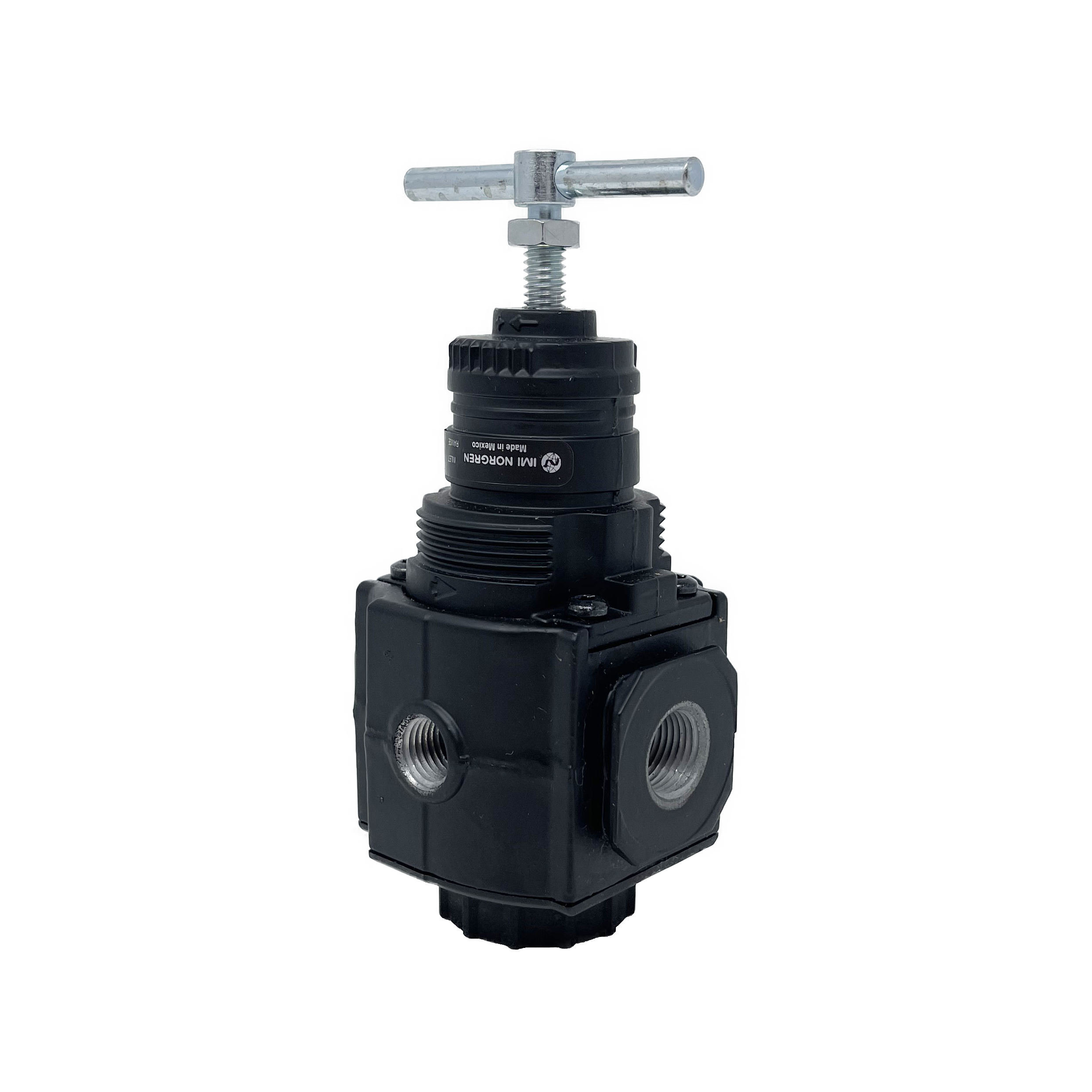 R73G-3AT-RMG : Norgren Excelon Regulator, 3/8" NPT, T-Bar Adjust, Relieving, 5-150psi, with Gauge