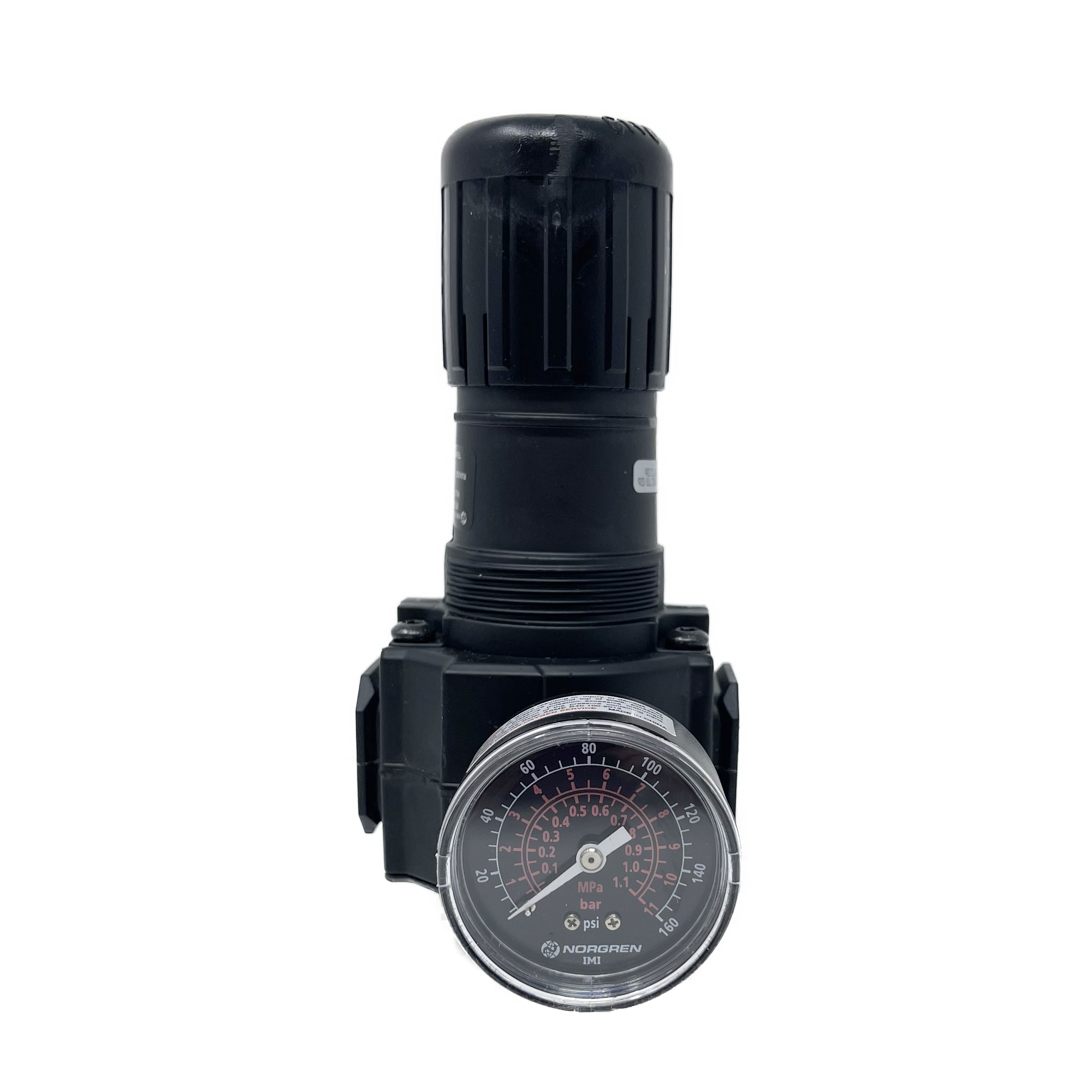 R74G-3AK-RMG : Norgren Excelon Filter, 3/8" NPT, Knob Adjust, Relieving, 5-150psi, with Gauge