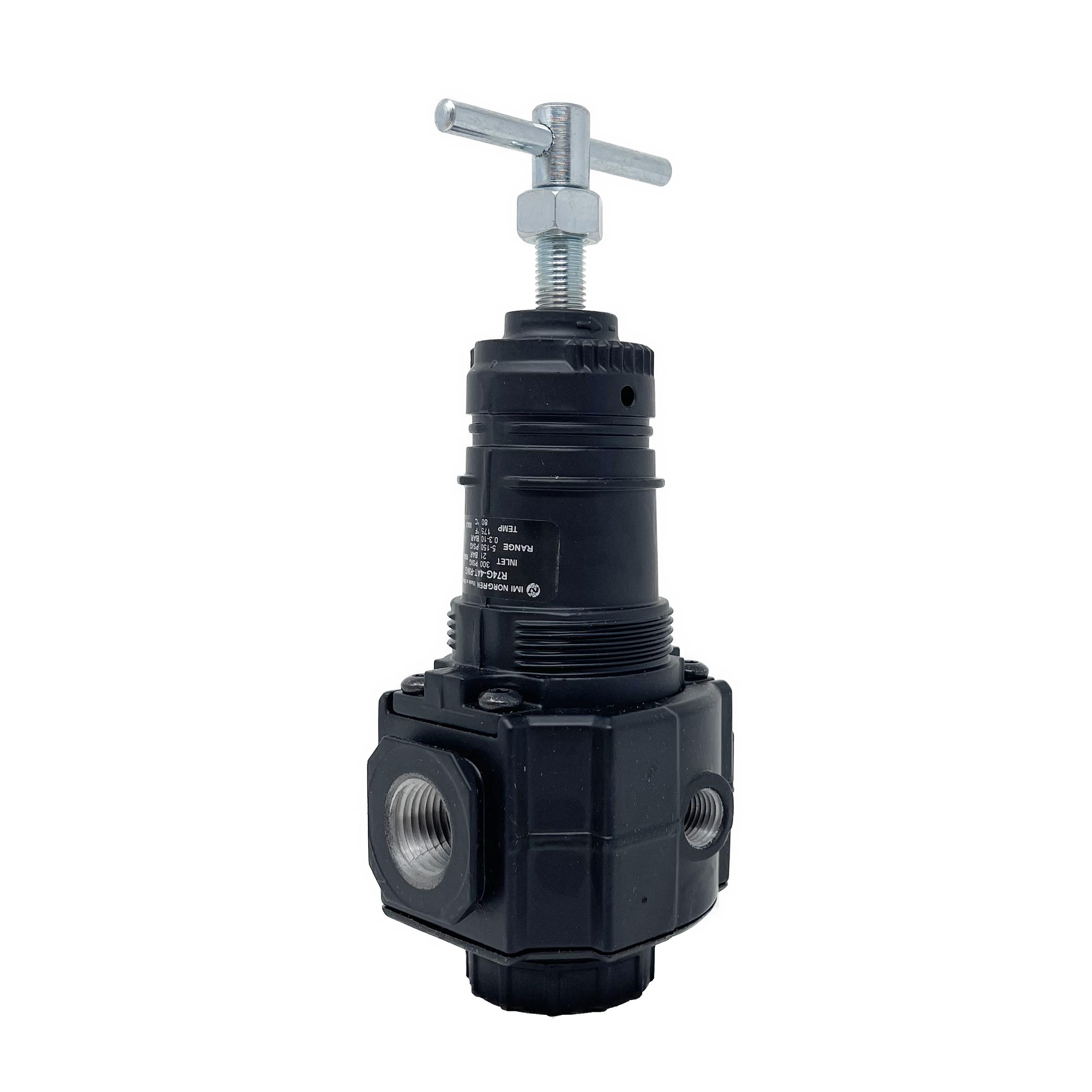 R74G-4AT-RSN : Norgren Excelon Filter, 1/2" NPT, T-Bar Adjust, Relieving, 10-250psi, No Gauge