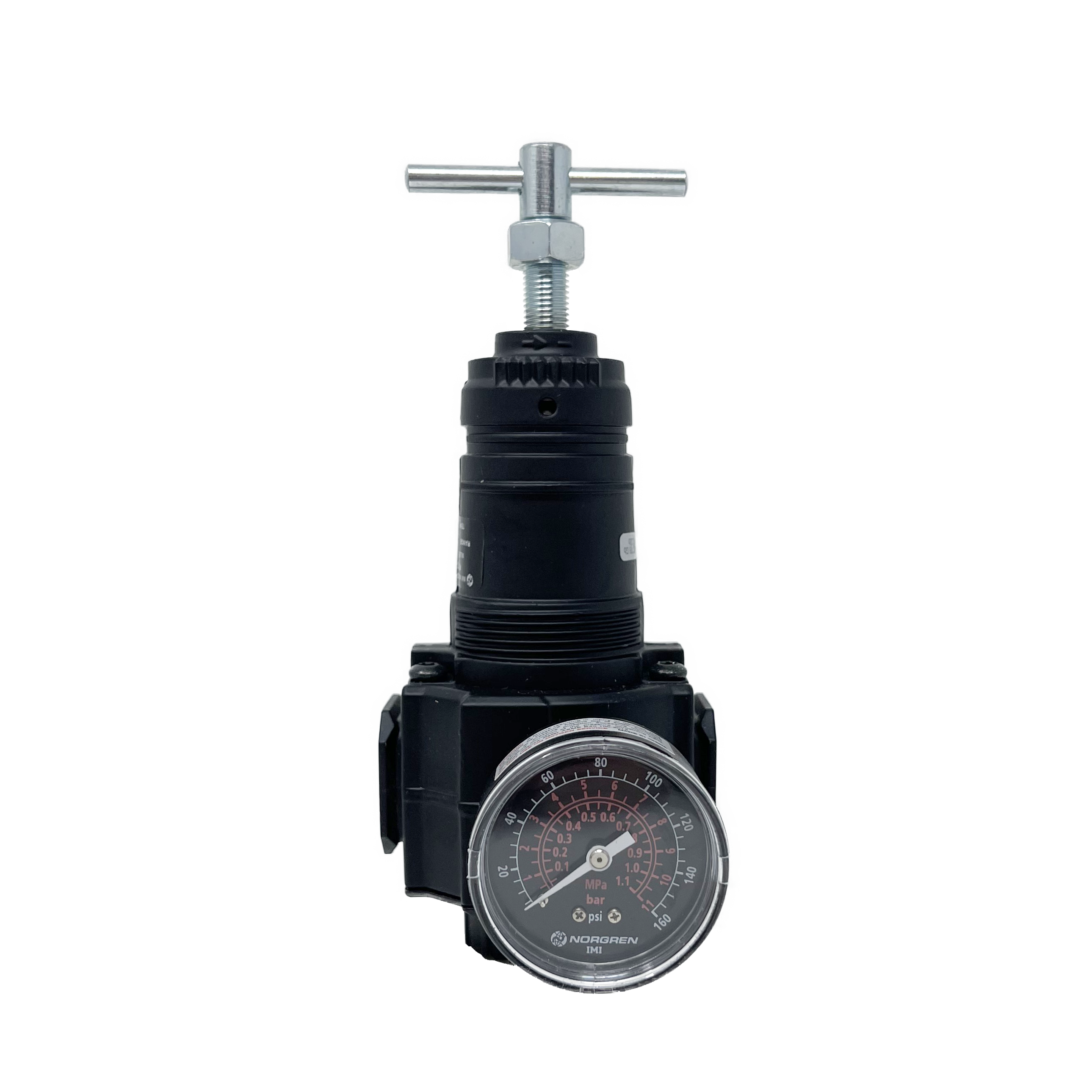 R74G-4AT-RMG : Norgren Excelon Filter, 1/2" NPT, T-Bar Adjust, Relieving, 5-150psi, with Gauge