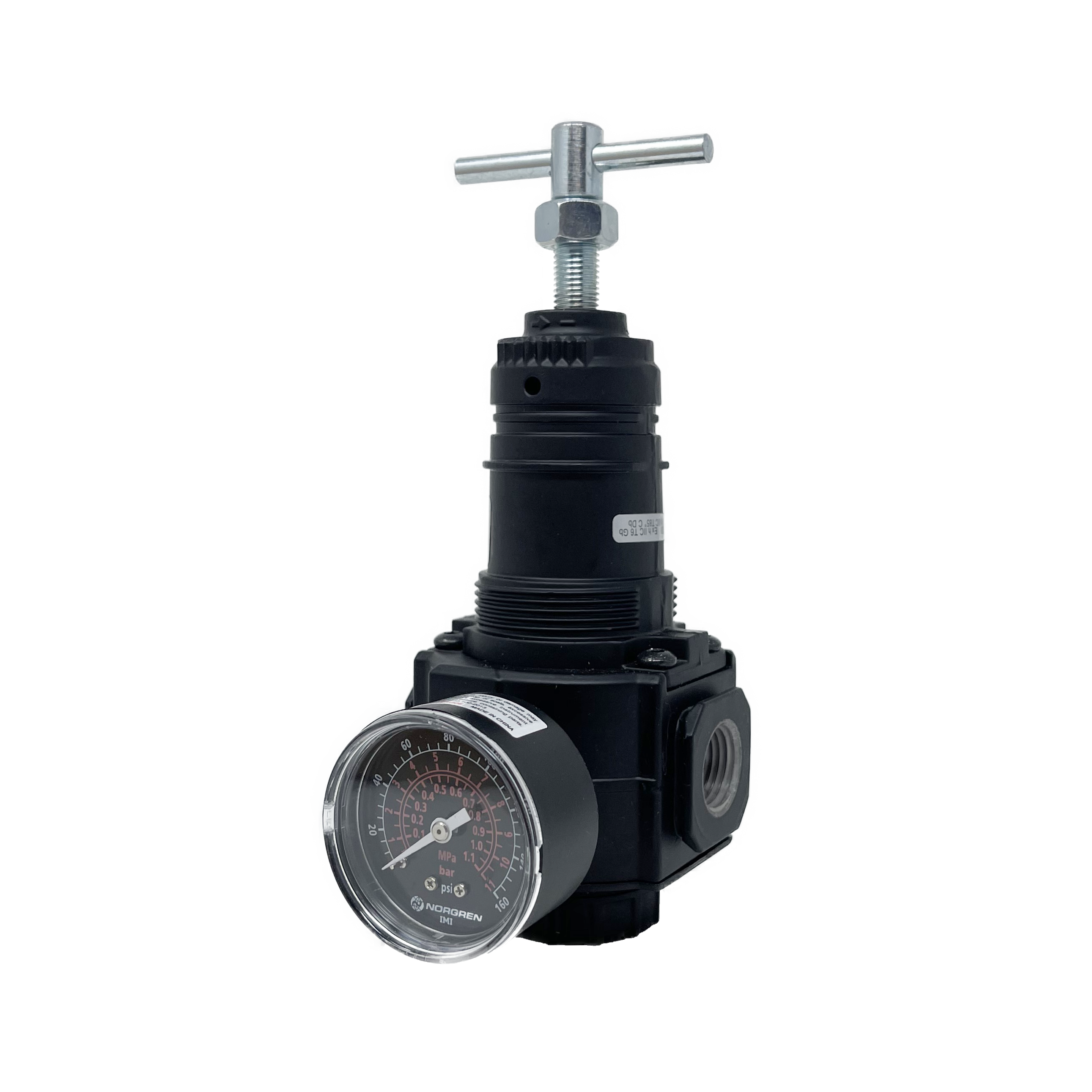 R74G-4AT-RMG : Norgren Excelon Filter, 1/2" NPT, T-Bar Adjust, Relieving, 5-150psi, with Gauge