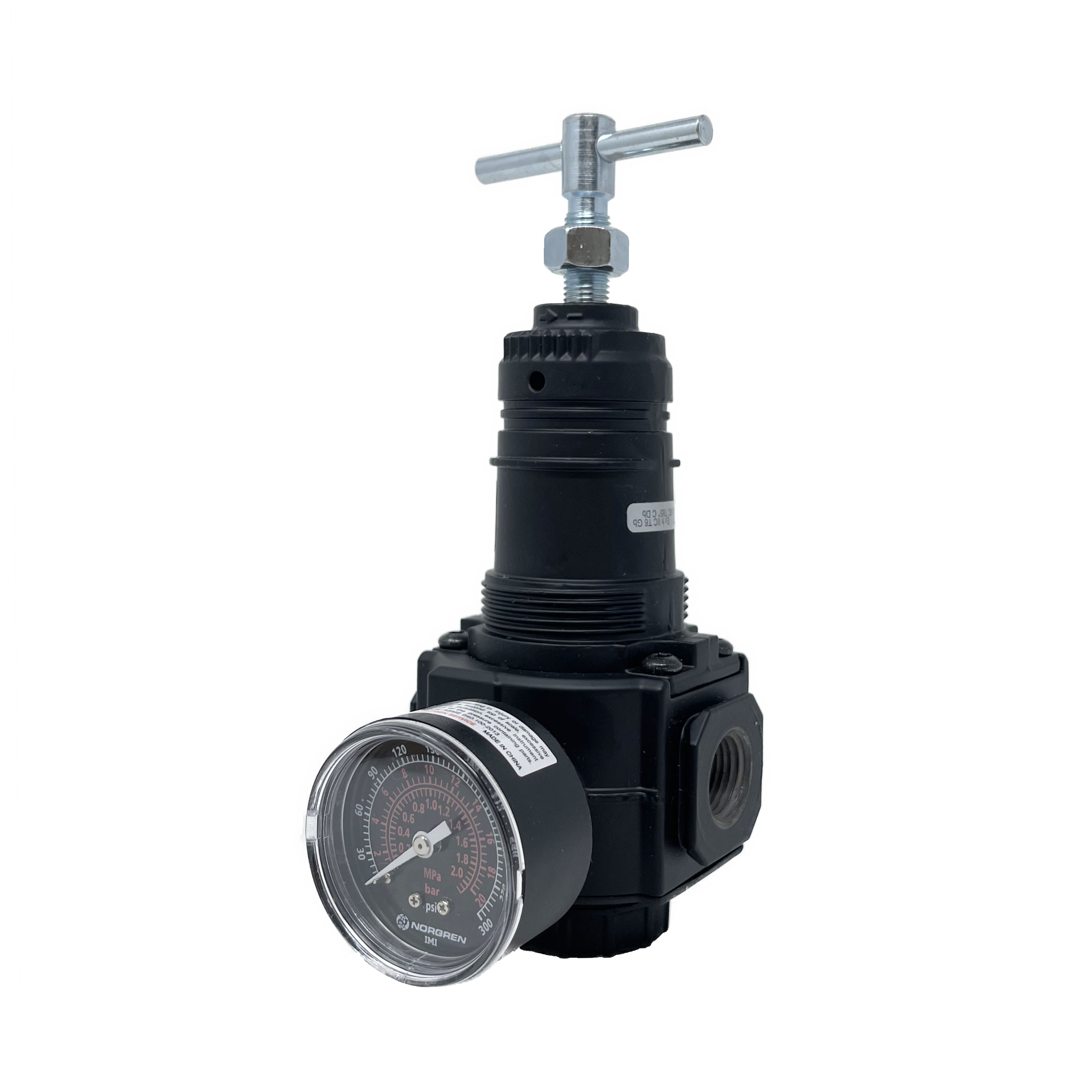 R74G-4AT-RSG : Norgren Excelon Filter, 1/2" NPT, T-Bar Adjust, Relieving, 10-250psi, with Gauge