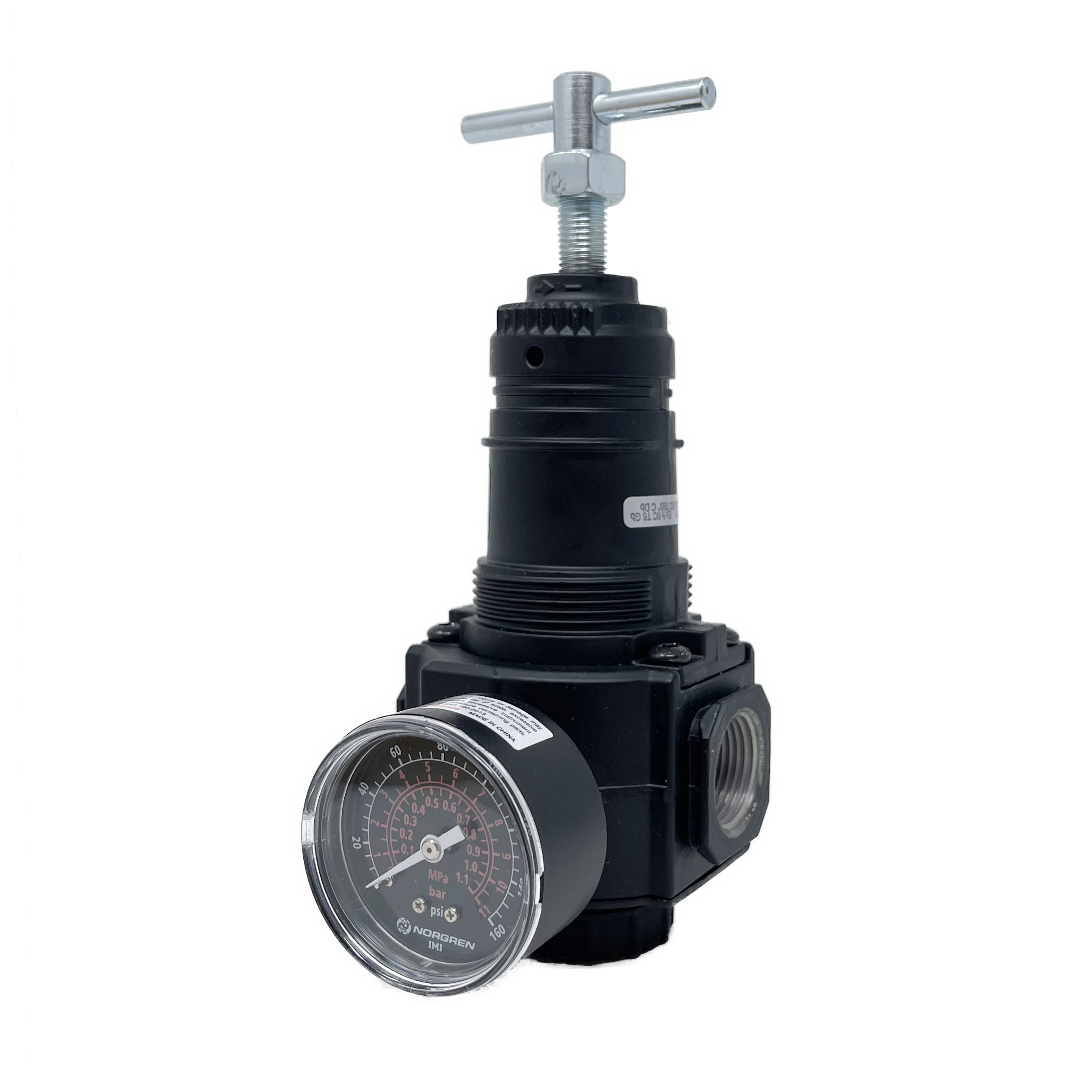 R74G-6AT-RMG : Norgren Excelon Filter, 3/4" NPT, T-Bar Adjust, Relieving, 5-150psi, with Gauge