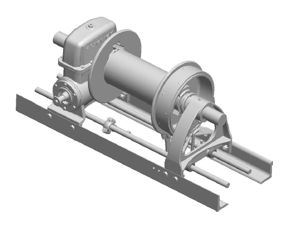 RN30WMRFOMX : Tulsa Winch Rufnek-Series Worm Gear, 30,000 lbs Bare Drum Pull, Mechanical Clutch, No Hydraulic Motor